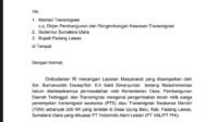 Foto : Surat Ombudsman RI, tanggal 11 Maret2026